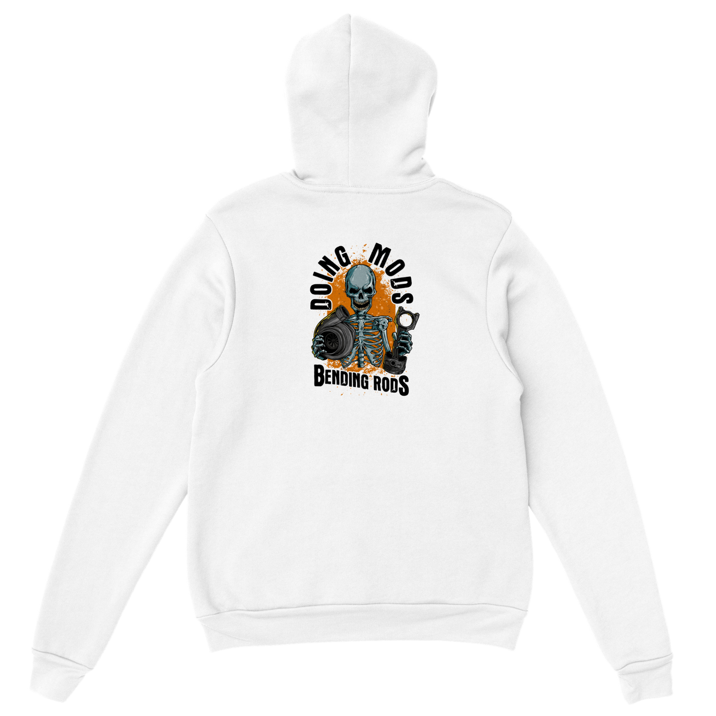 Doing Mods Bending Rods Hoodie BACK PRINT (Orange)